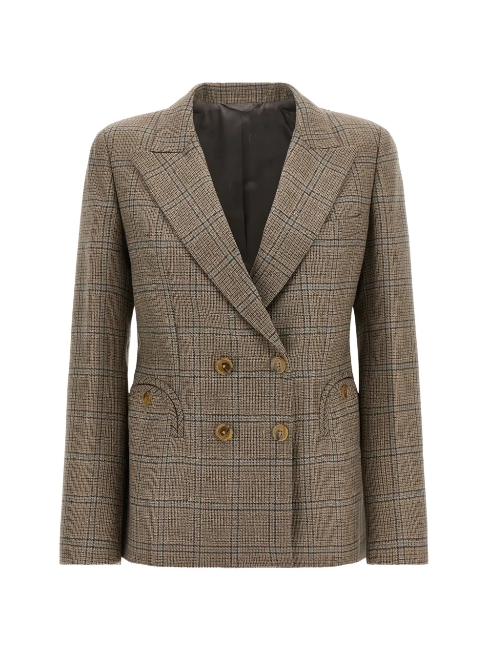 Blazé Milano Everynight check-pattern wool blazer - Toni neutri