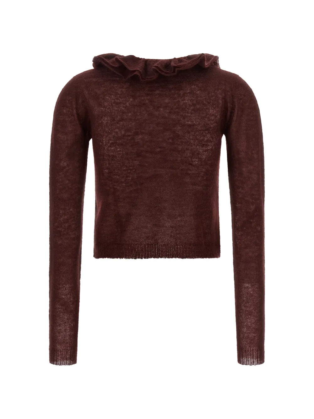 Alberta Ferretti Cropped trui met ruches Rood