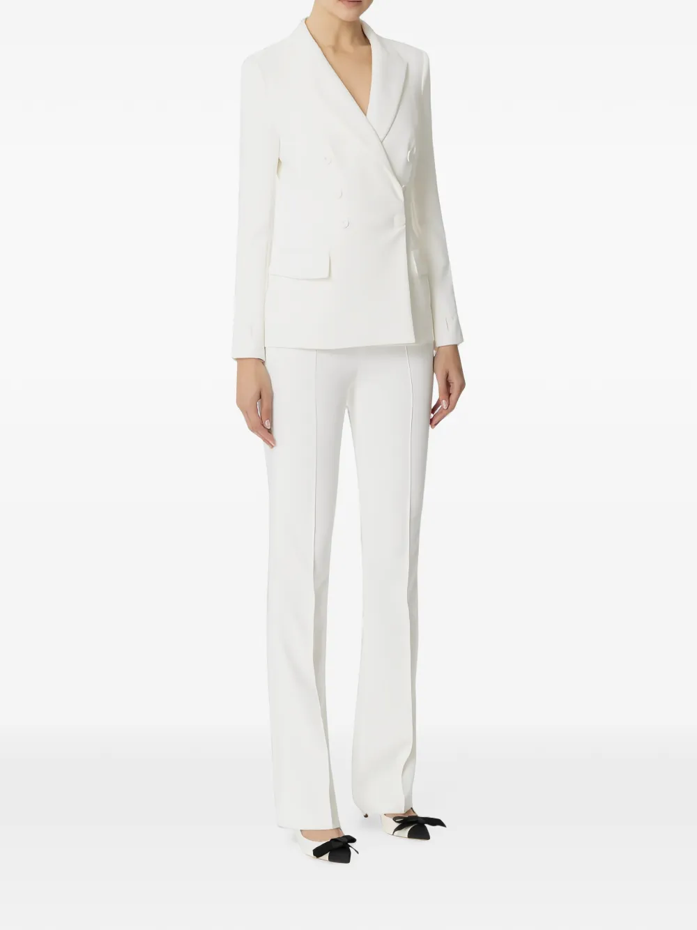 Elisabetta Franchi double-breasted crepe suit