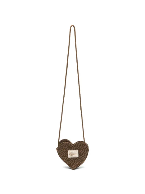 Bonton leopard-print heart-shape shoulder bag