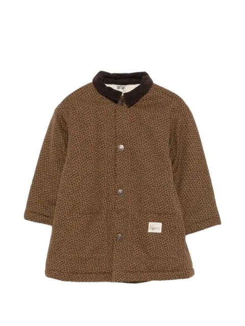 Bonton leopard-print corduroy-collar jacket