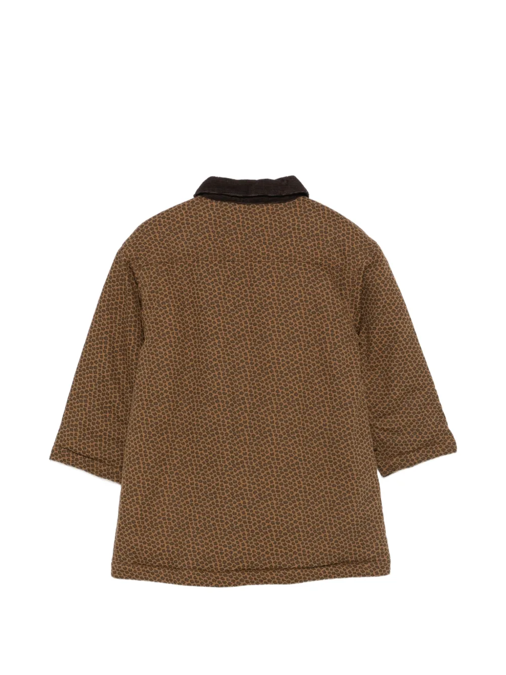 Bonton Jack met luipaard-print en ribfluwelen kraag Bruin