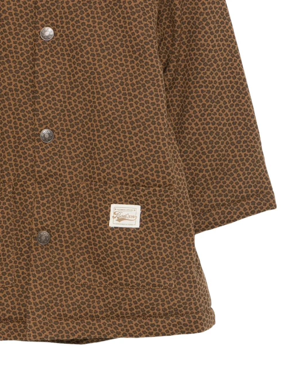Bonton Jack met luipaard-print en ribfluwelen kraag Bruin