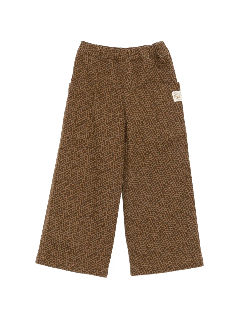 Bonton leopard-print wide-leg trousers - Marrone