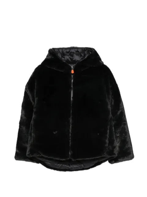 Save The Duck Kids faux-fur hooded jacket