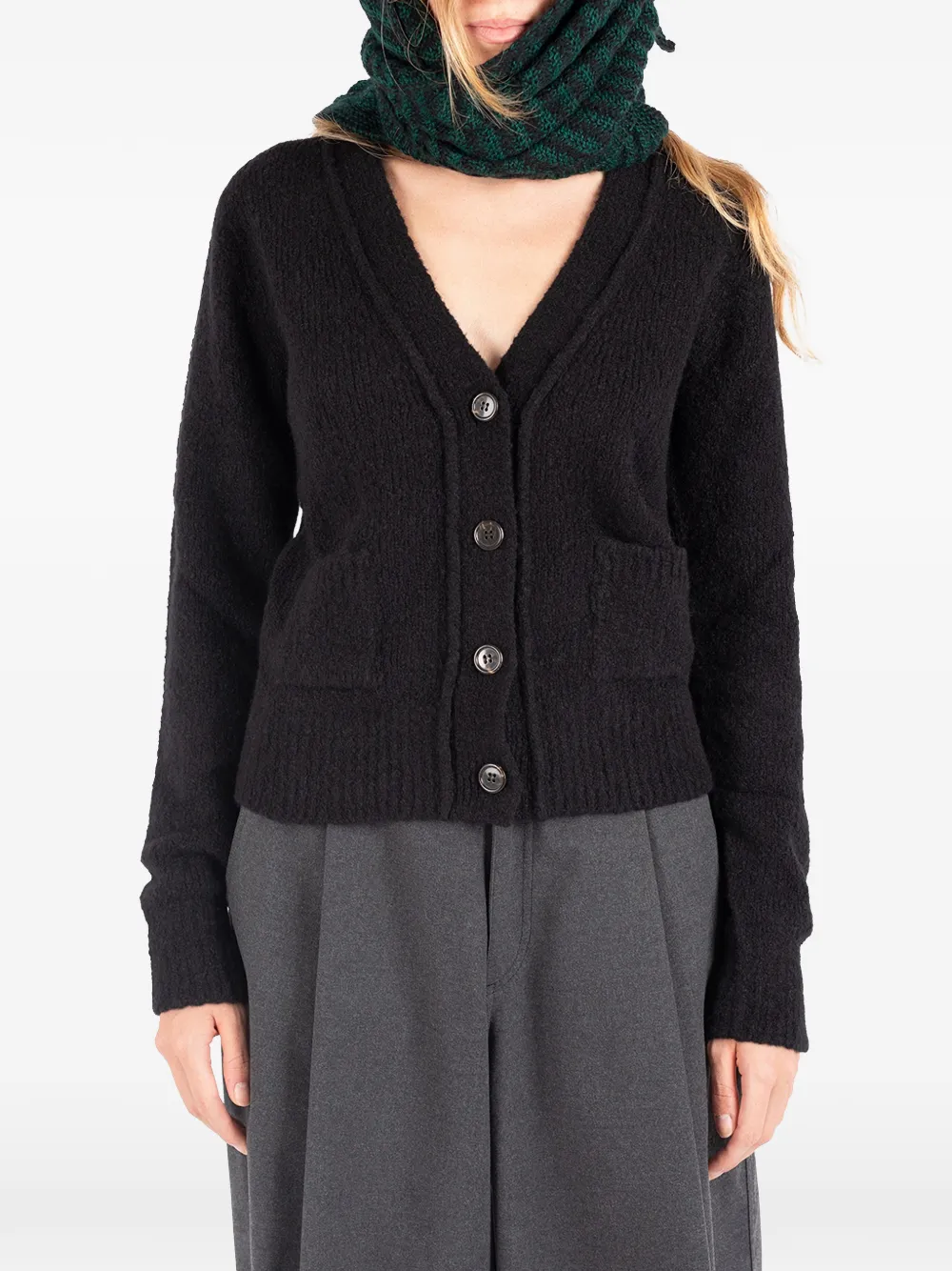 Société Anonyme Claire V-neck patch-pocket cardigan - Noir Société Anonyme Claire V-neck patch-pocket cardigan - Noir