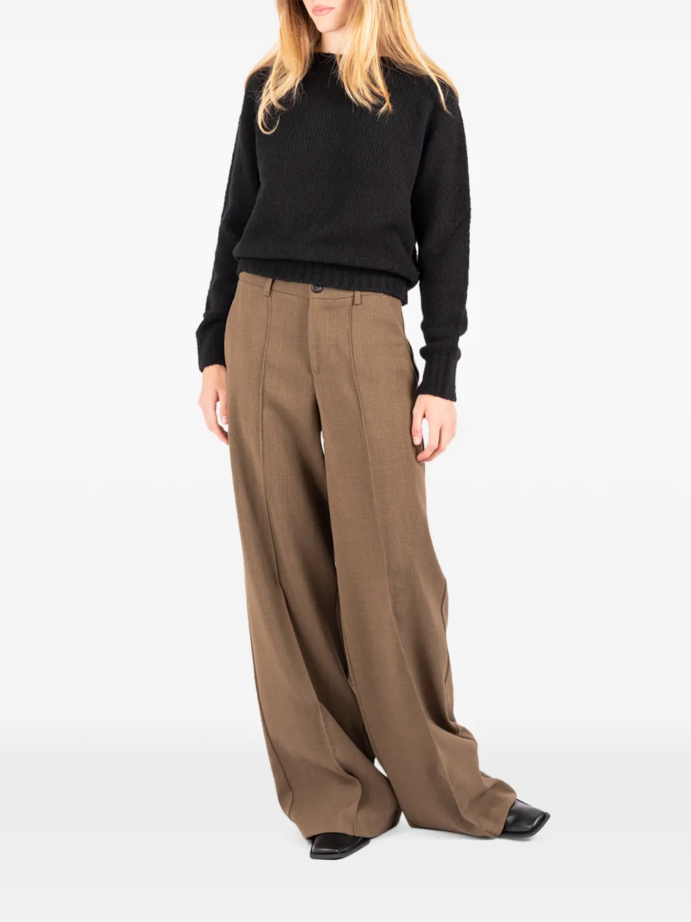 Société Anonyme Janina ribbed-knit sweater Zwart