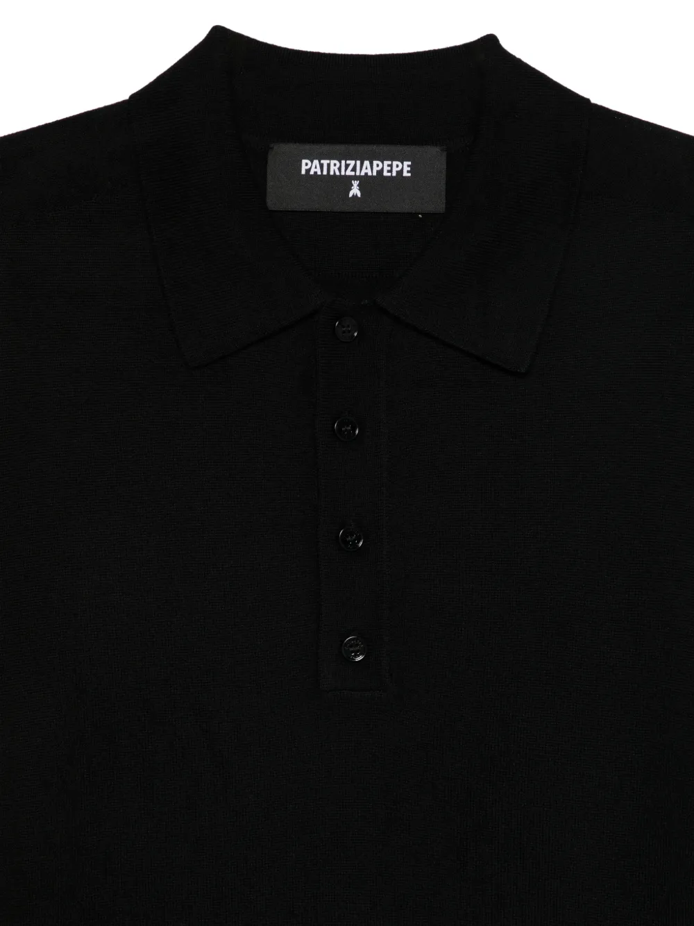 Patrizia Pepe Poloshirt met lange mouwen Zwart
