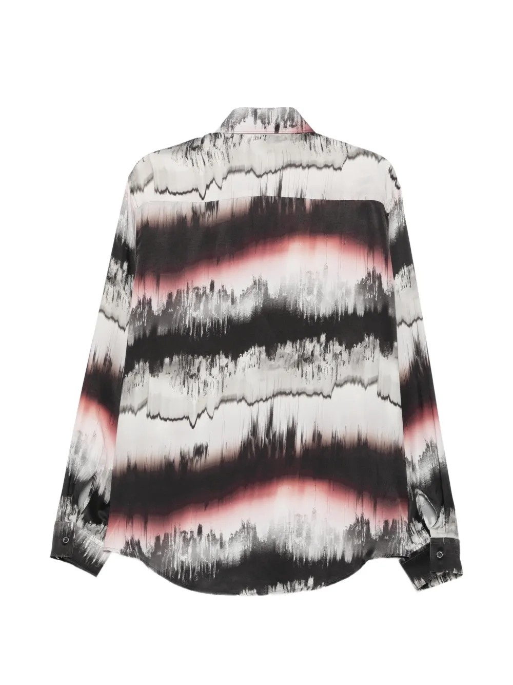 Patrizia Pepe abstract-print long-sleeve shirt Grijs