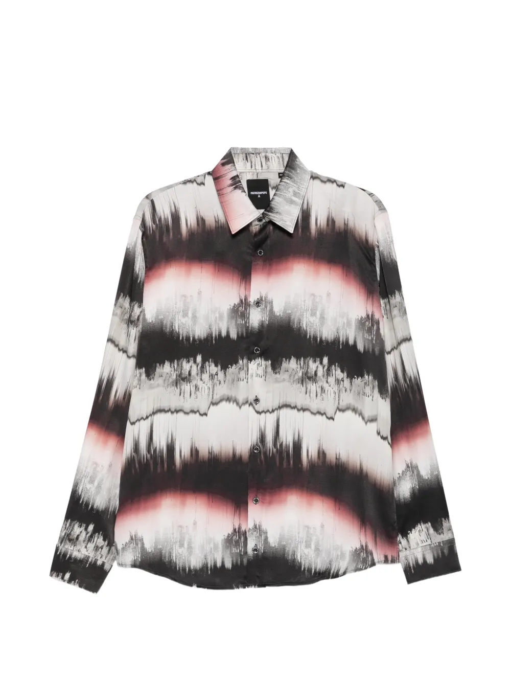 Patrizia Pepe abstract-print long-sleeve shirt Grijs
