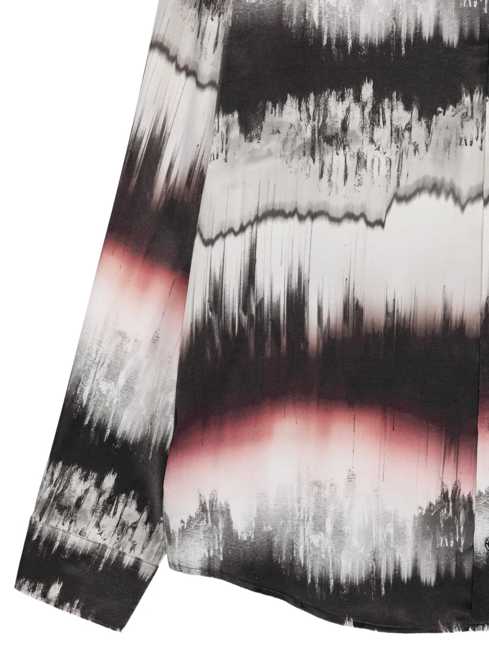 Patrizia Pepe abstract-print long-sleeve shirt Grijs