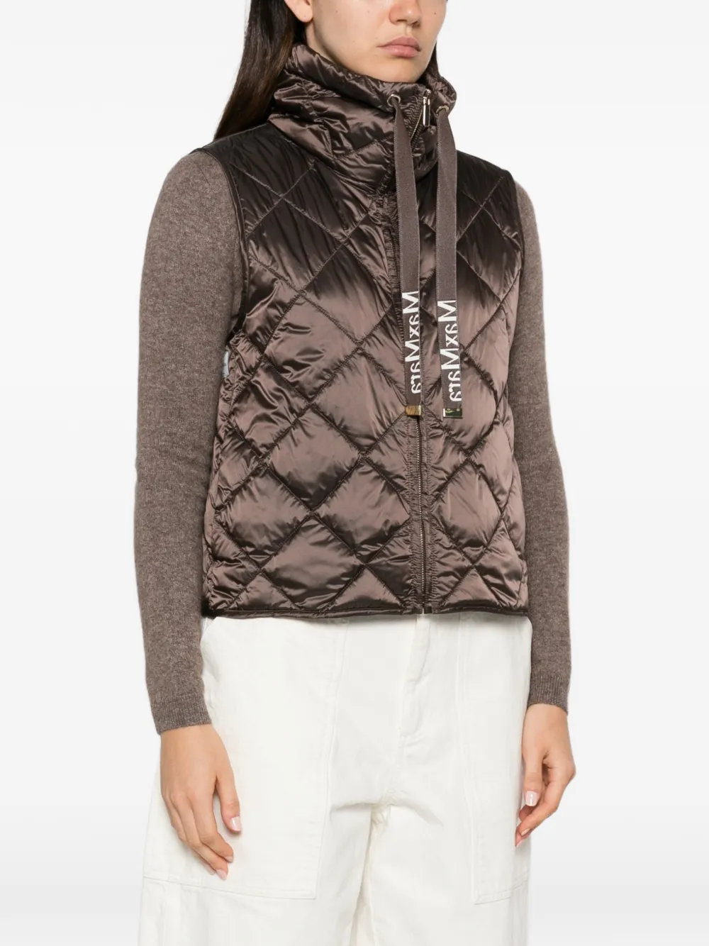 Max Mara Gewatteerde bodywarmer Bruin
