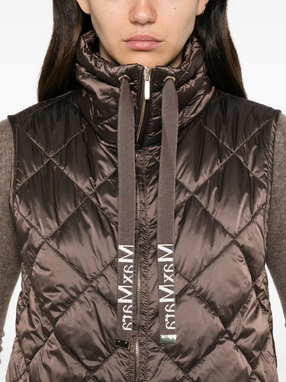 Max Mara Gewatteerde bodywarmer Bruin
