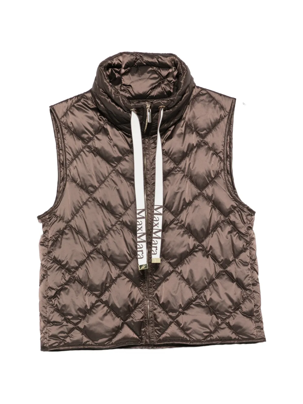 Max Mara quilted gilet - Marron