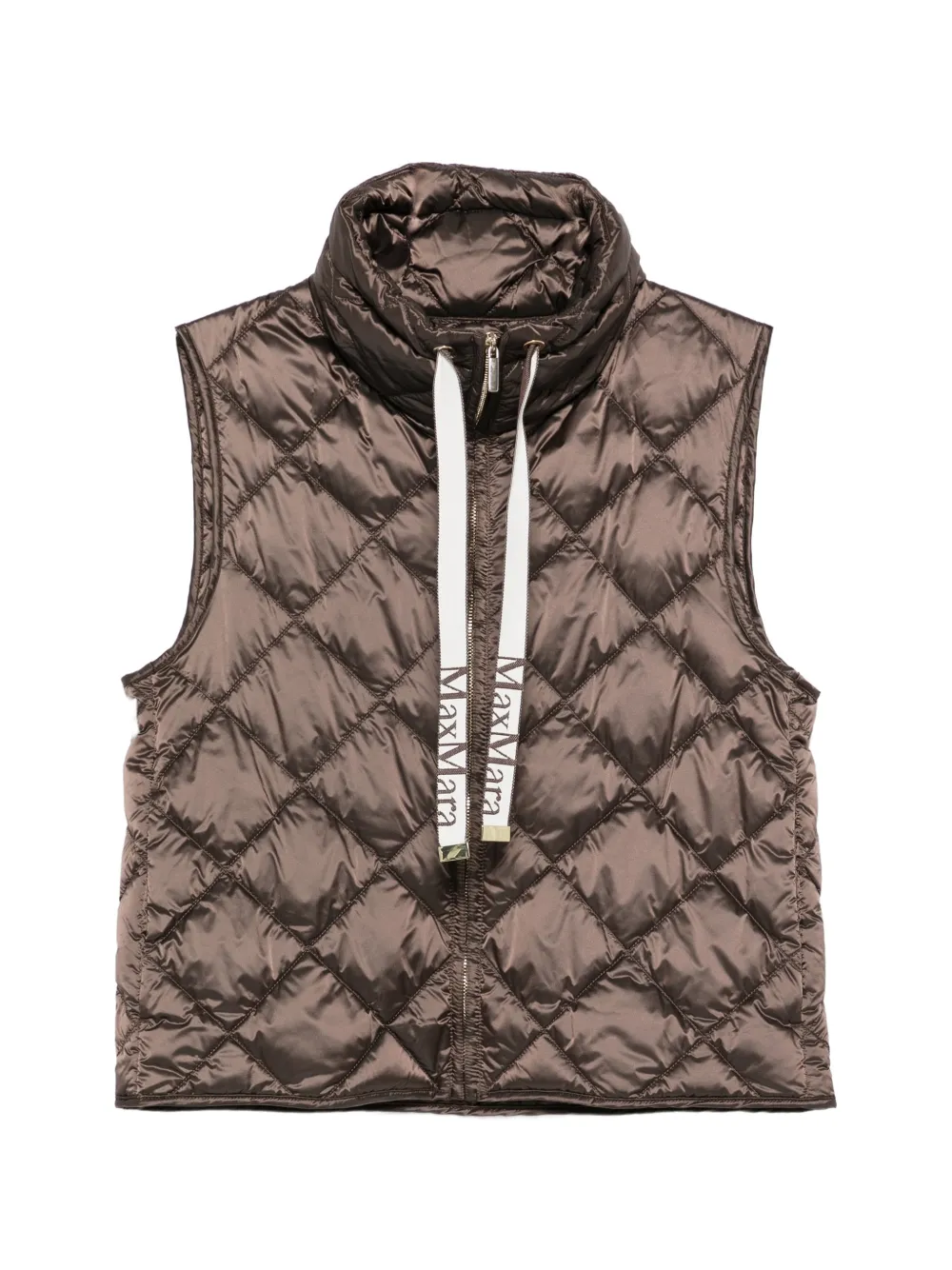 Max Mara quilted gilet - Braun