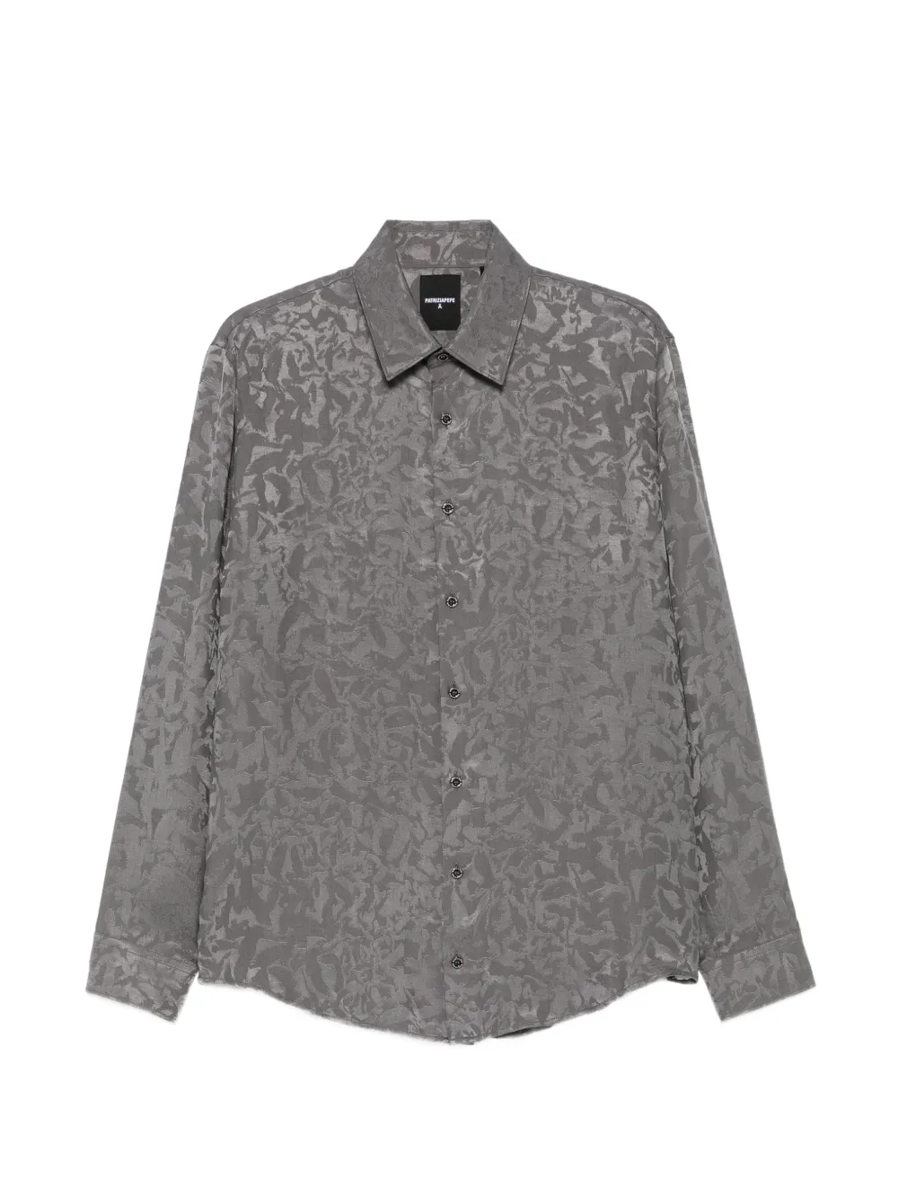 Patrizia Pepe jacquard-patterned long-sleeve shirt - Gris Patrizia Pepe jacquard-patterned long-sleeve shirt - Gris