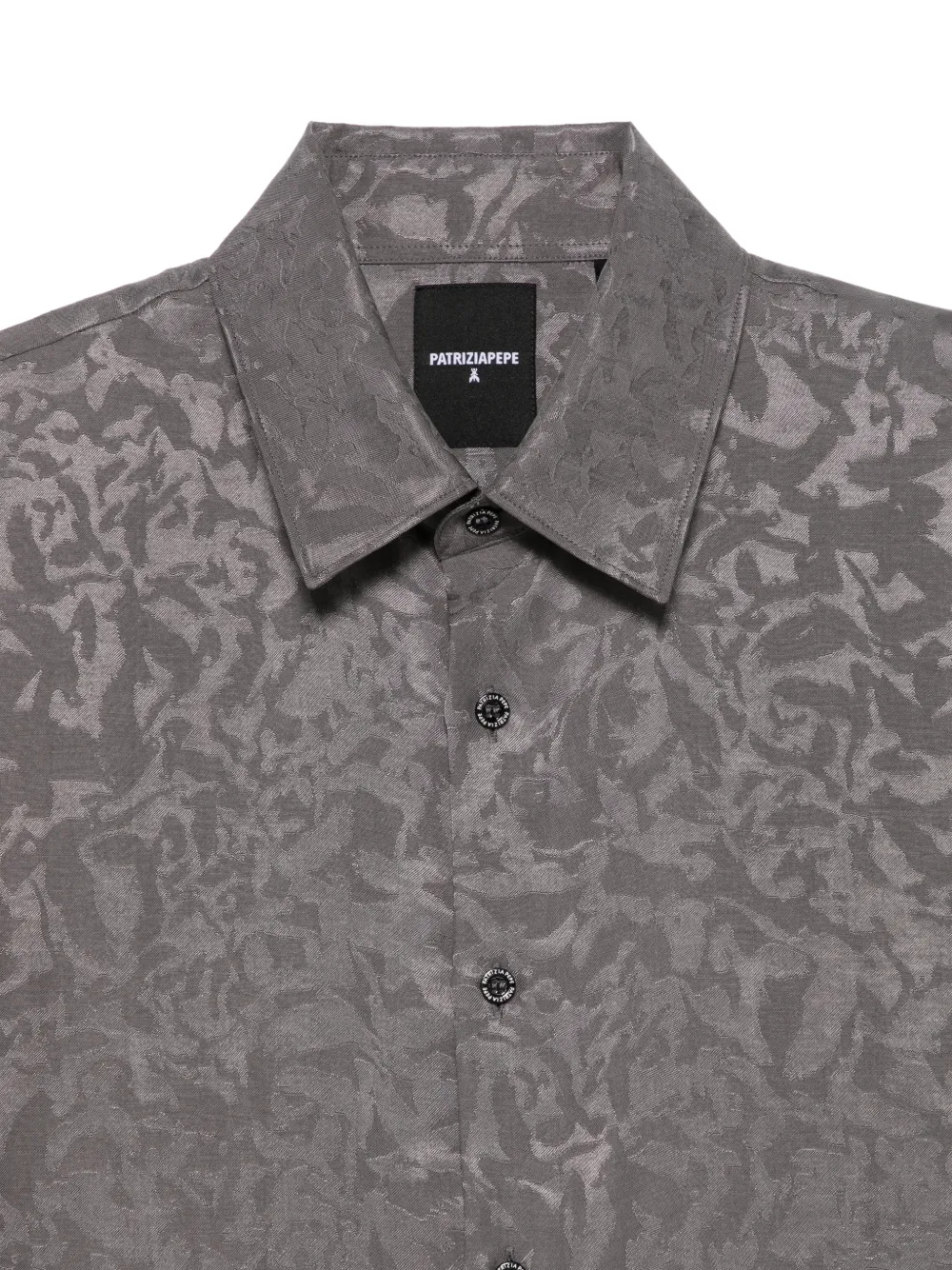 Patrizia Pepe Overhemd met jacquard-patroon Grijs