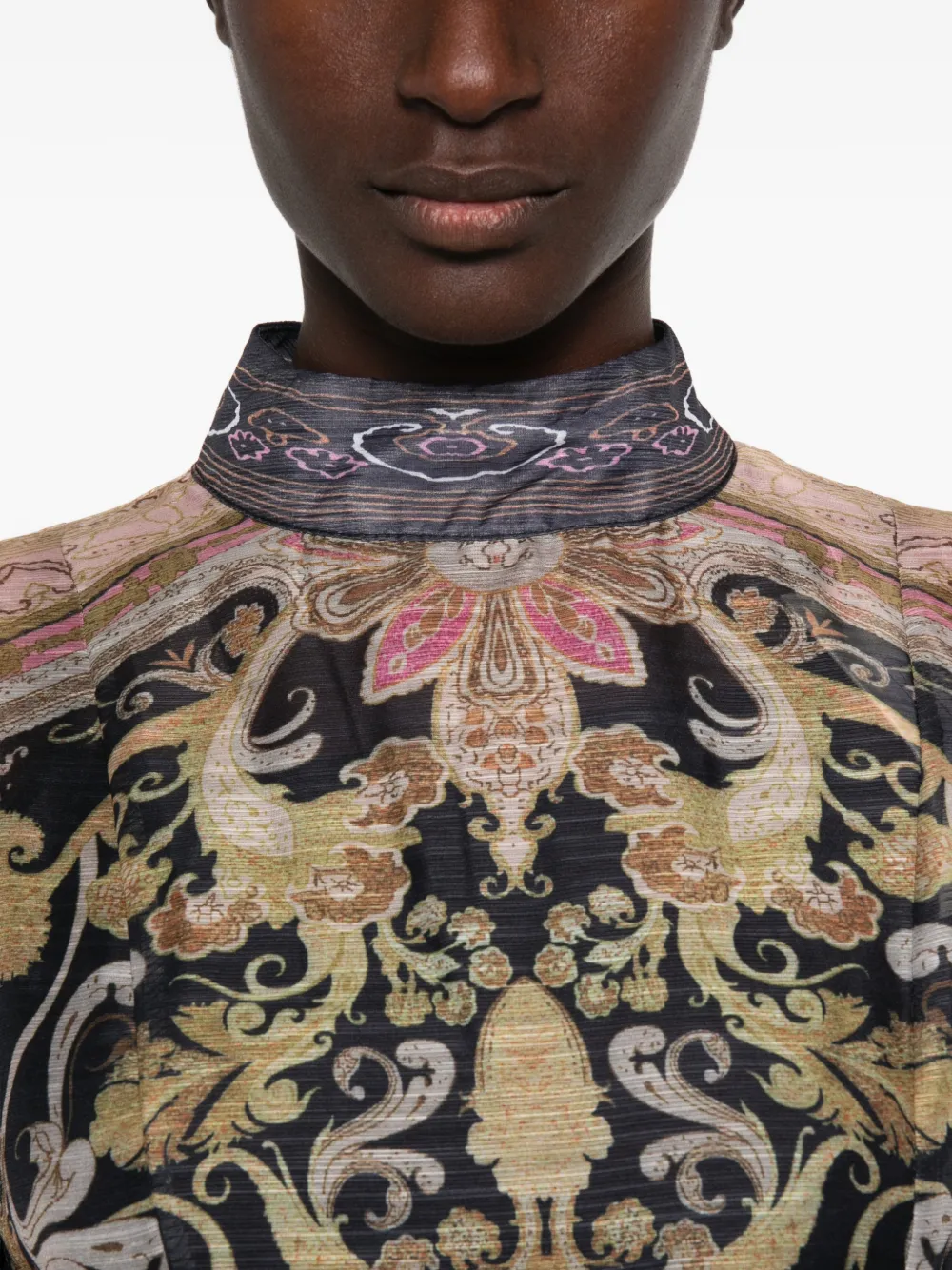 Paper Lace Siria mini-jurk met ceintuur en print Blauw