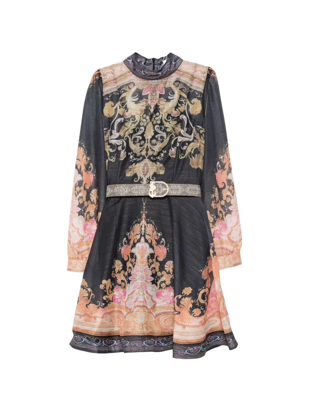 Paper Lace Siria print belted mini dress