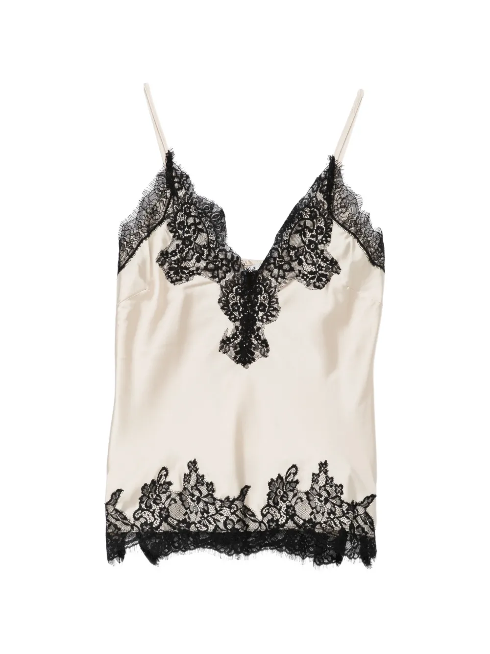 Paper Lace lace-trim camisole top - Tons neutres