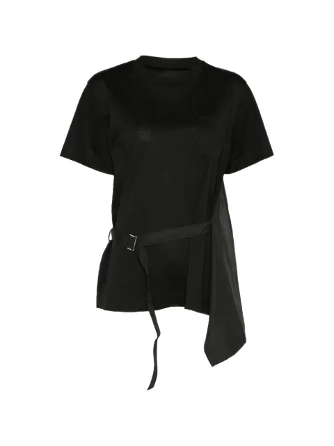 sacai T-shirt con orlo asimmetrico
