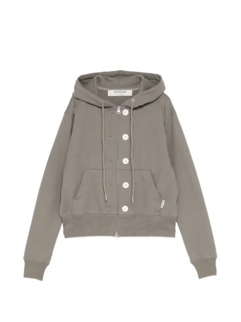 Kimhekim Ash-button zip-up hoodie