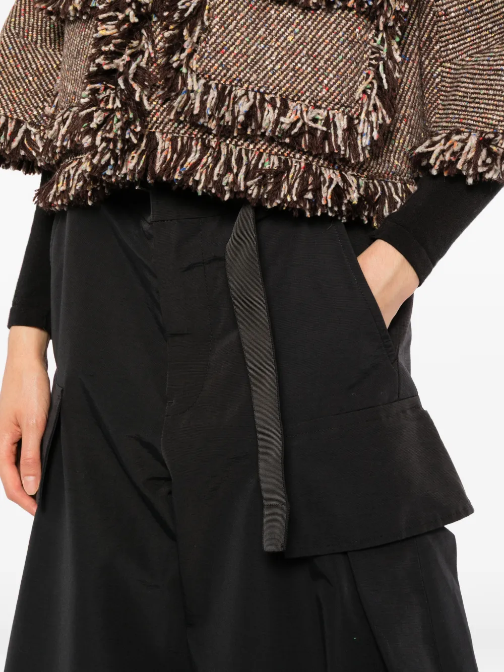 sacai Grosgrain Bonding broek Zwart