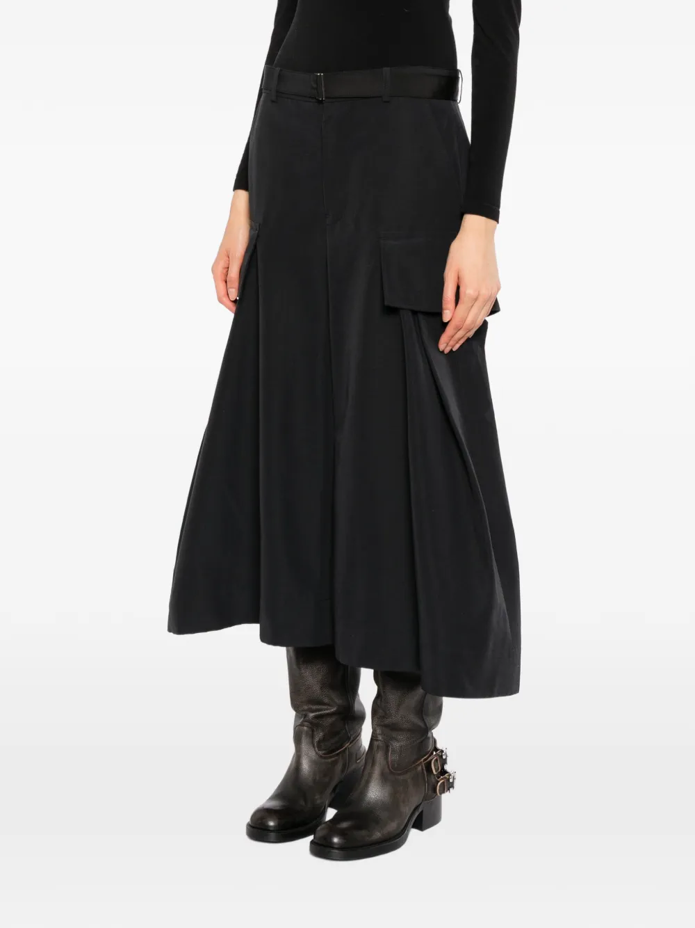 sacai Grosgrain Bonding broek Zwart