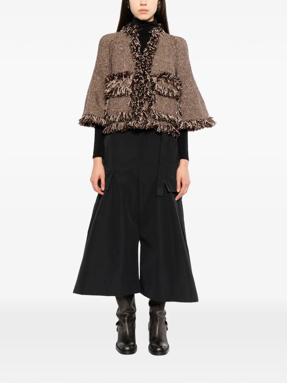 sacai Grosgrain Bonding broek Zwart