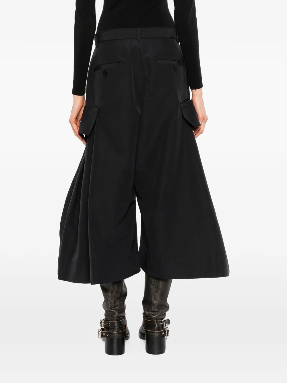 sacai Grosgrain Bonding broek Zwart