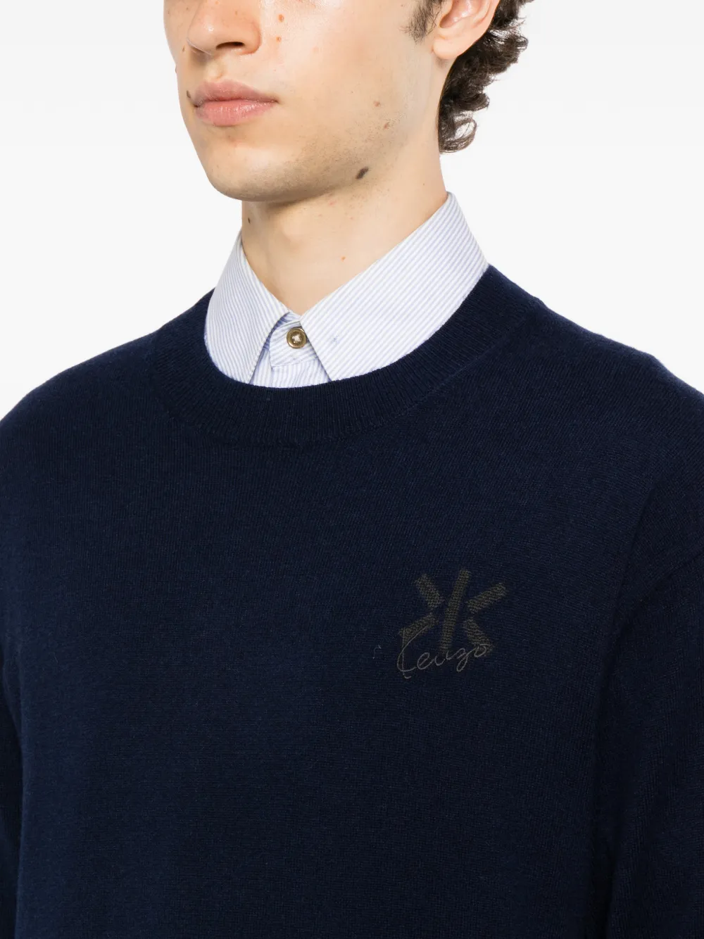 Kenzo Double K trui Blauw