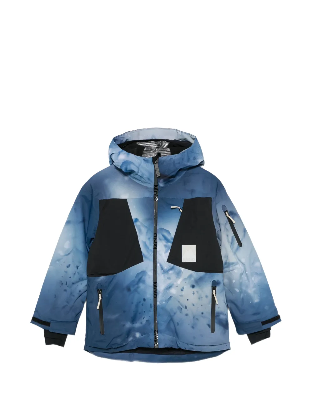 Molo Alpine graphic-print hooded jacket - Blu