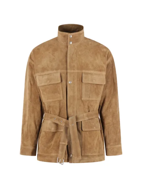 Arma belted suede jacket