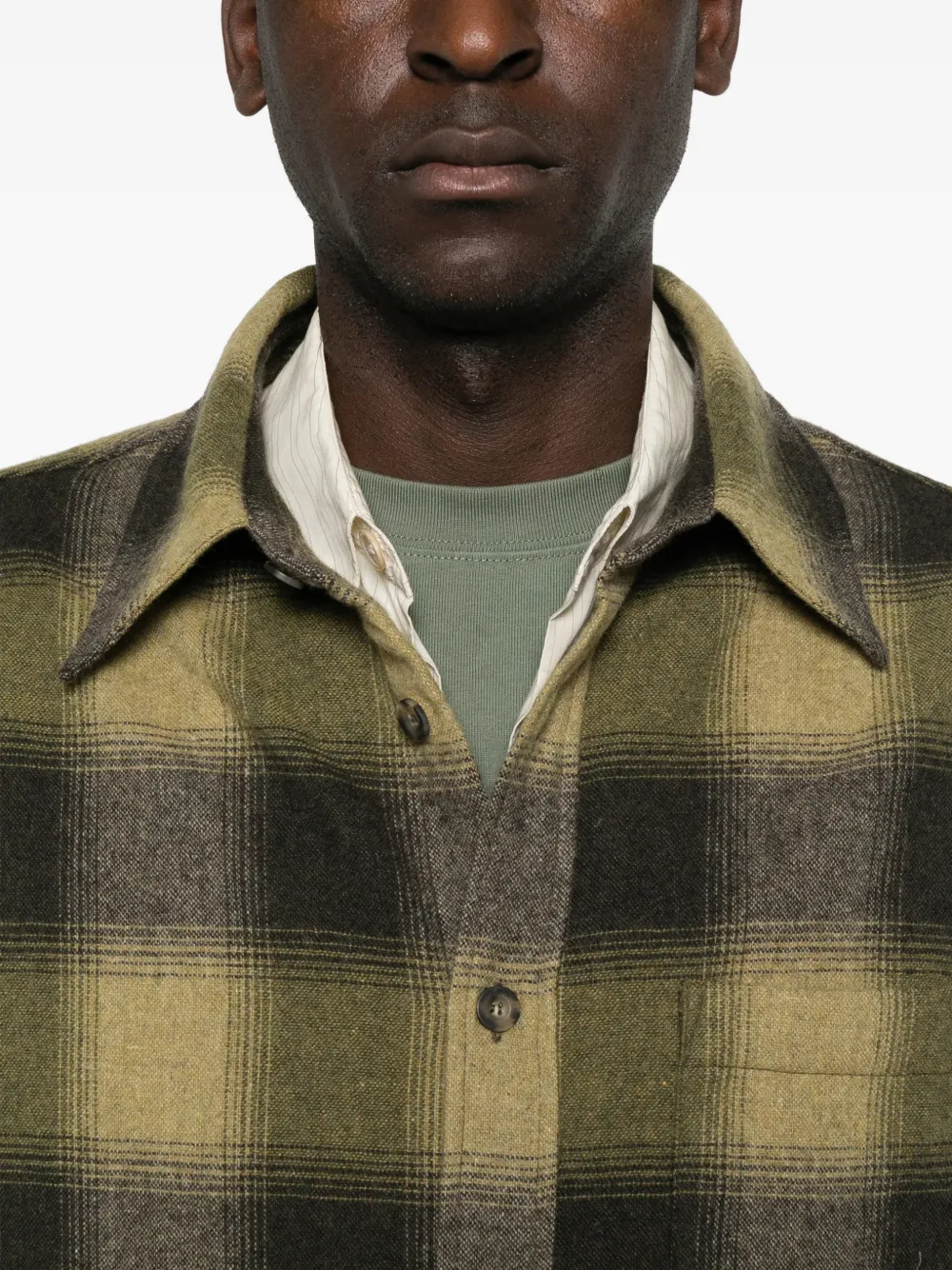 A.P.C. Geruit shirtjack Groen
