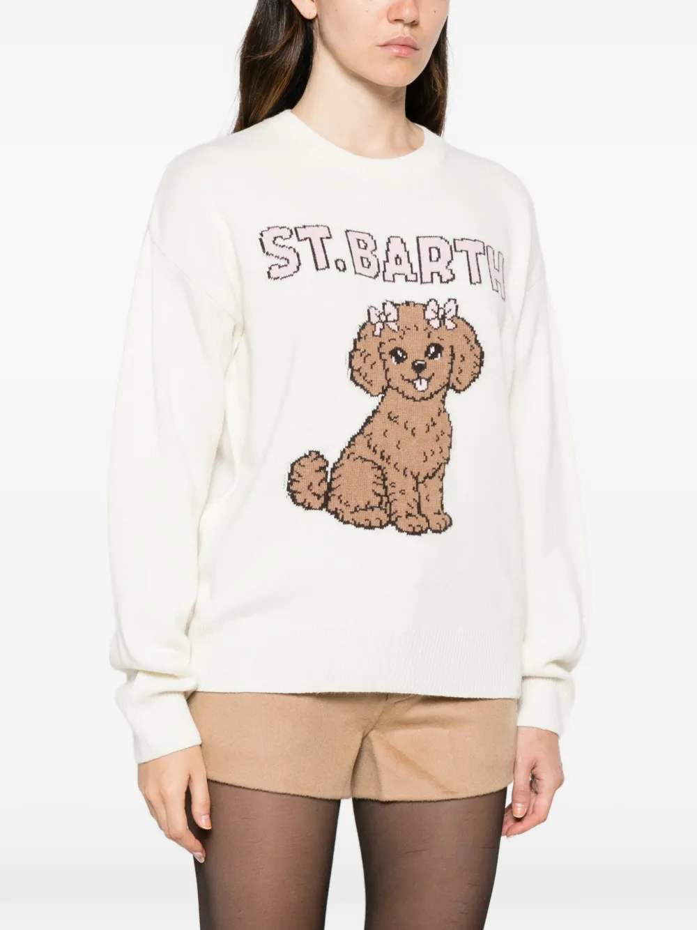 MC2 Saint Barth Intarsia trui Beige