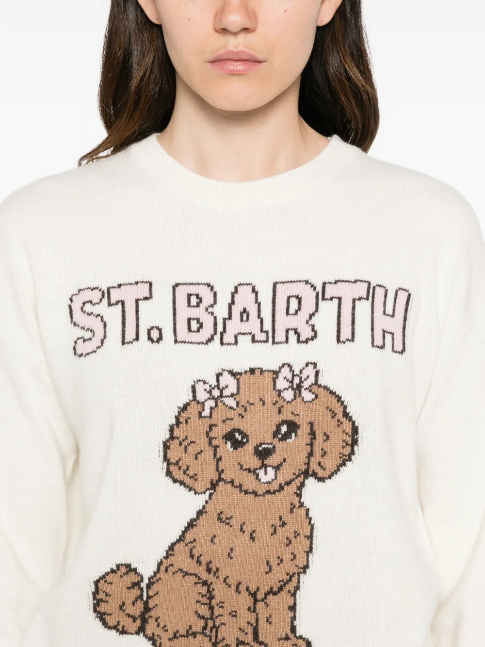 MC2 Saint Barth Intarsia trui Beige