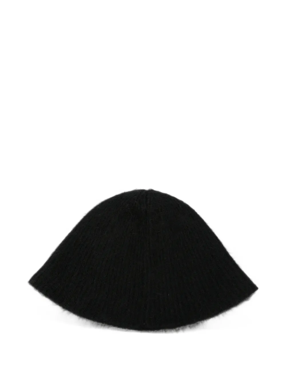 Drykorn Kapsika brushed ribbed-knit bucket hat Zwart