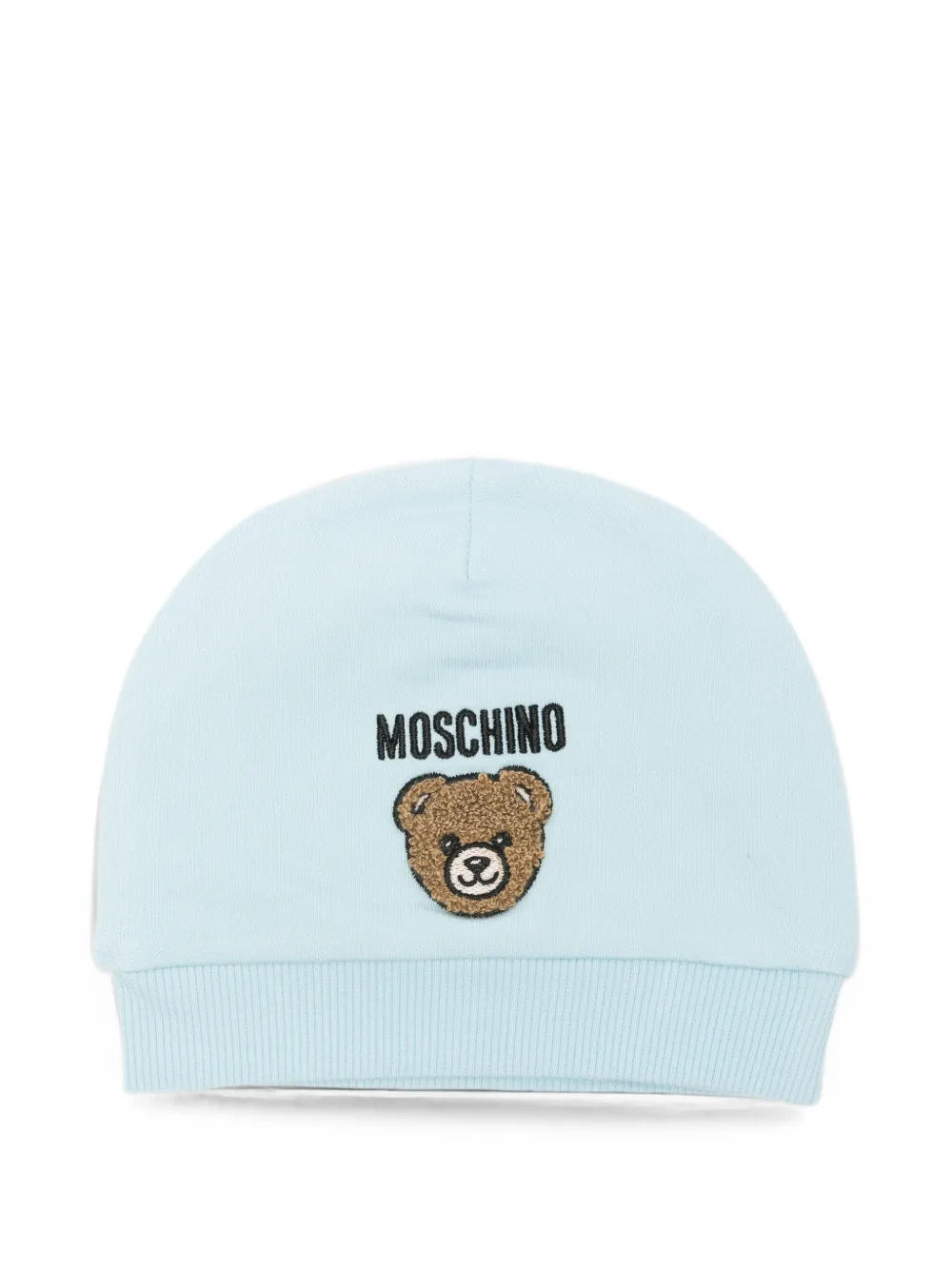 Moschino Kids Teddy Bear beanie hat - Blu