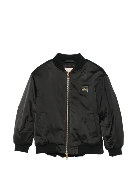 Elisabetta Franchi La Mia Bambina Capospalla logo-patch bomber jacket