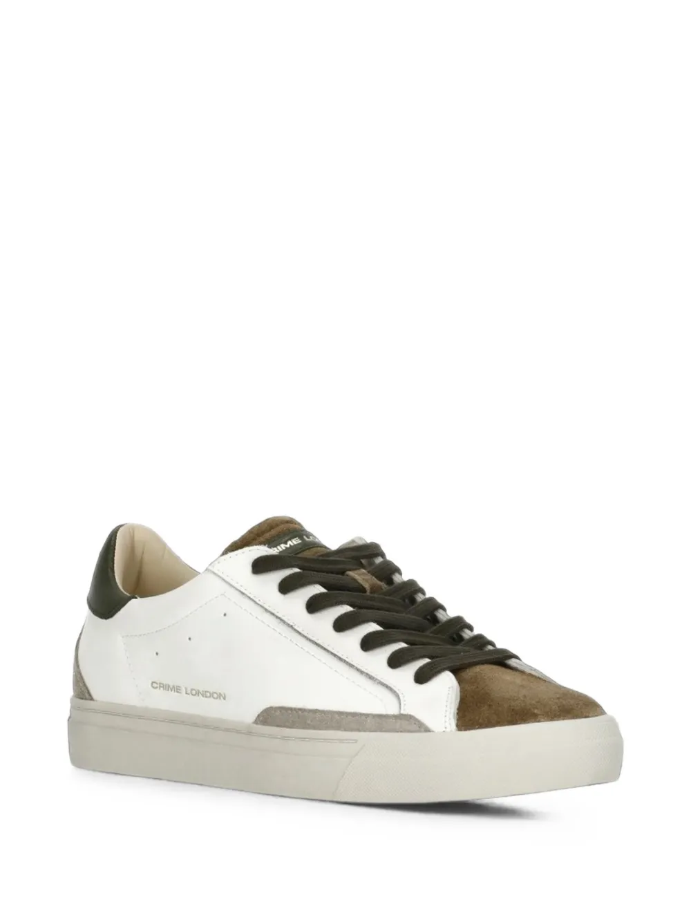 Crime London Essential suede-panelled sneakers Wit