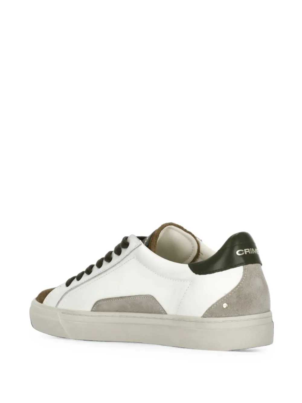 Crime London Essential suede-panelled sneakers Wit