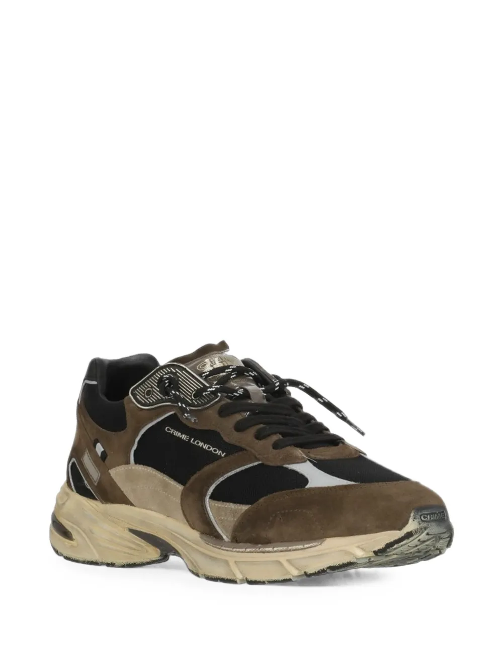 Crime London Fugitive panelled sneakers Bruin
