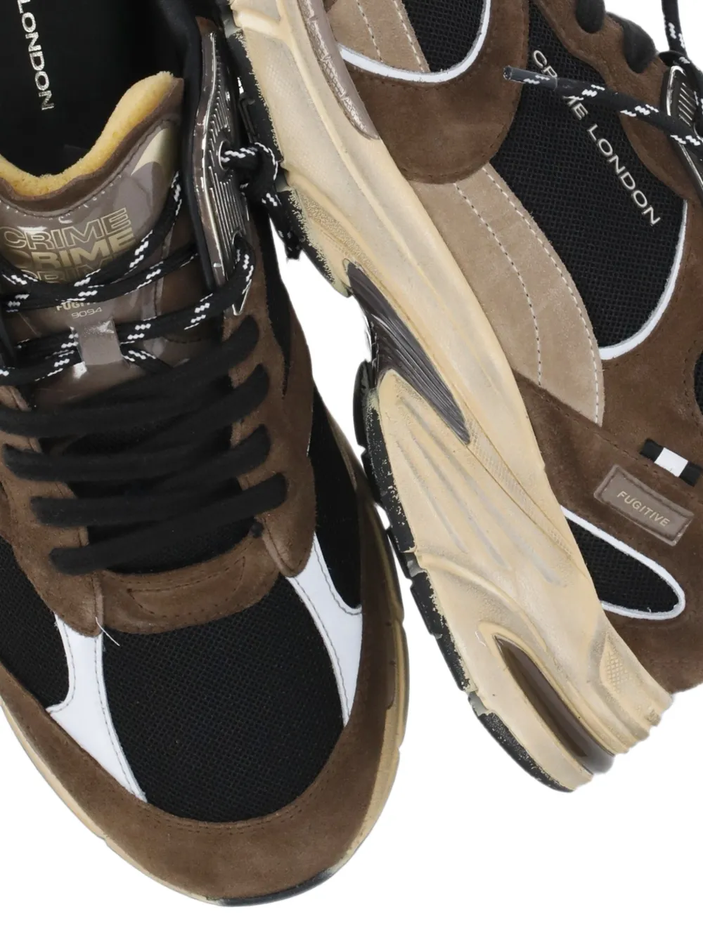 Crime London Fugitive panelled sneakers Bruin