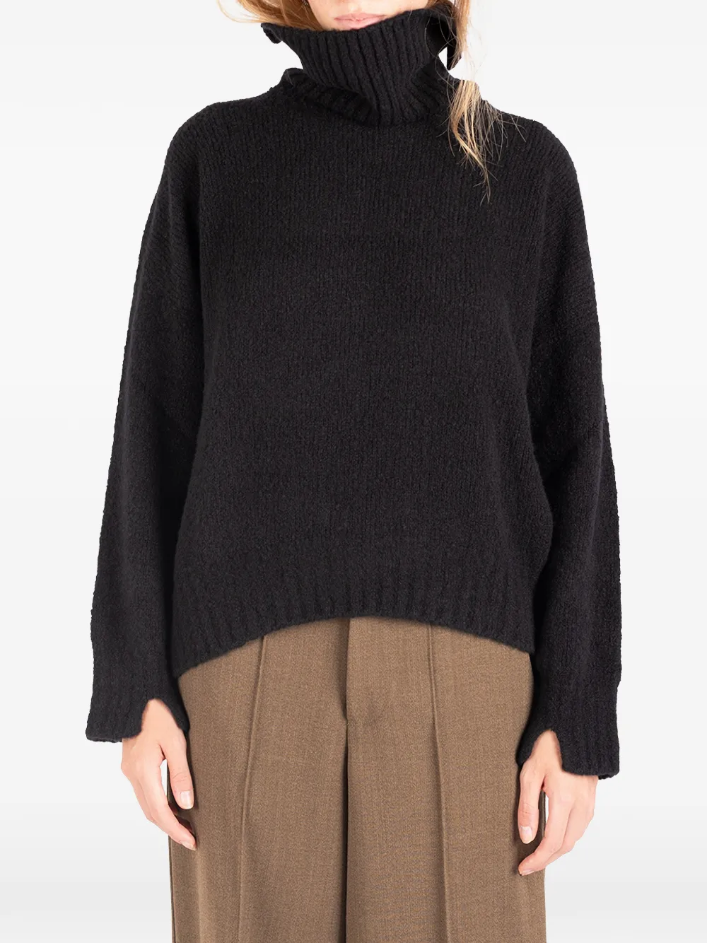 Société Anonyme brushed-effect roll-neck sweater