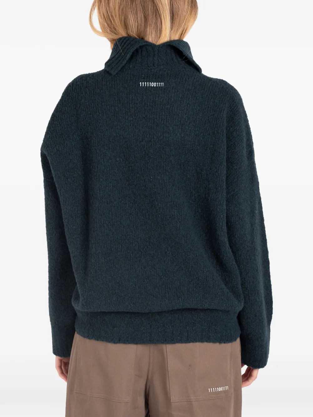 Société Anonyme brushed-effect roll-neck sweater Groen