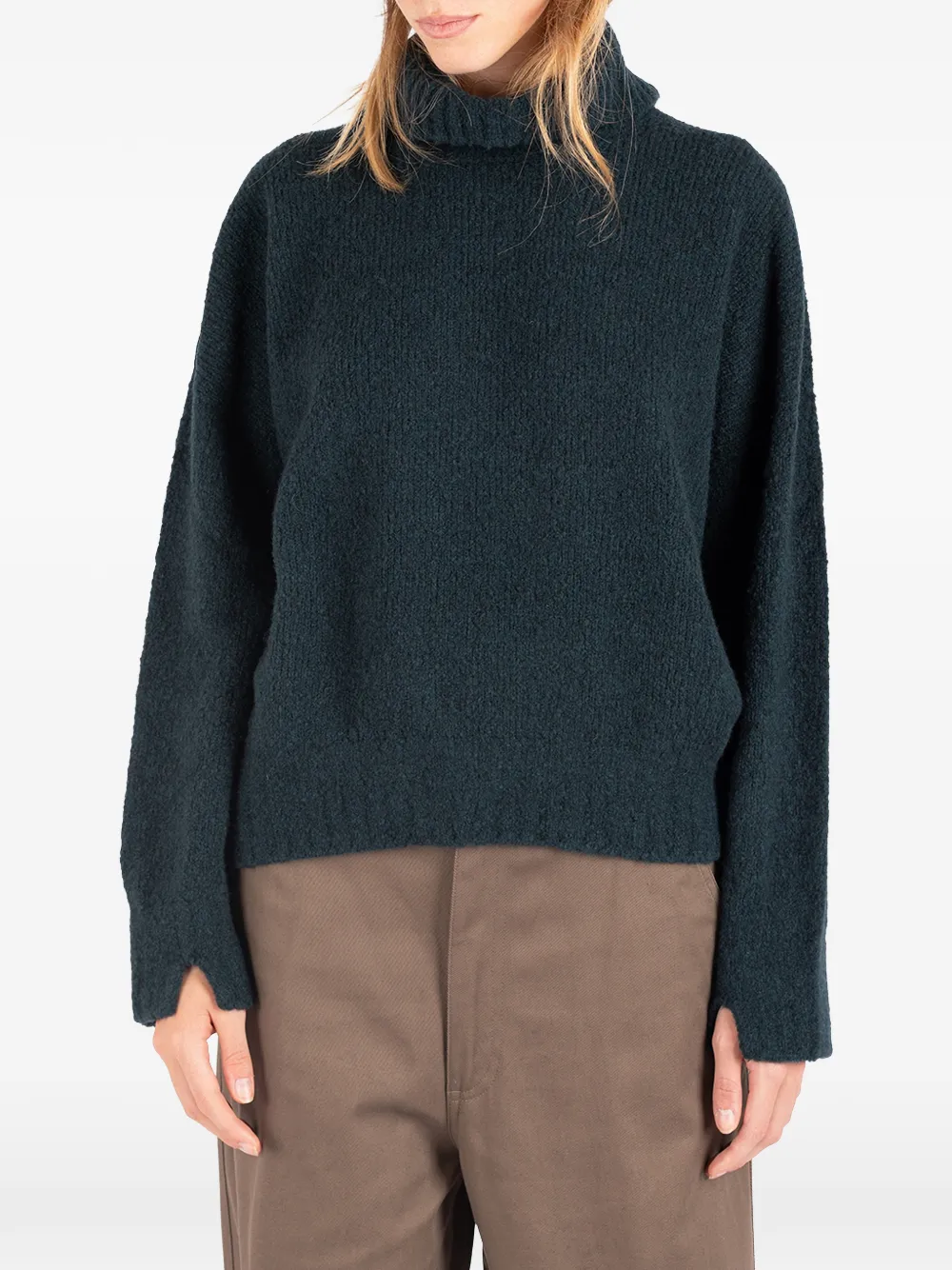 Société Anonyme brushed-effect roll-neck sweater - Vert Société Anonyme brushed-effect roll-neck sweater - Vert