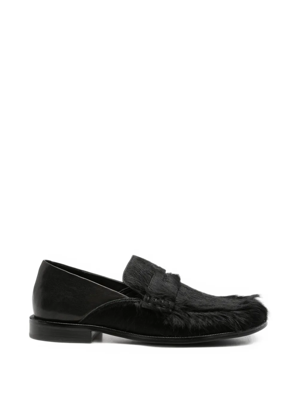 Paloma Barceló pony-hair panelled loafers - Noir