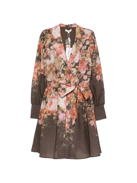 Paper Lace Sara floral-print belted mini dress