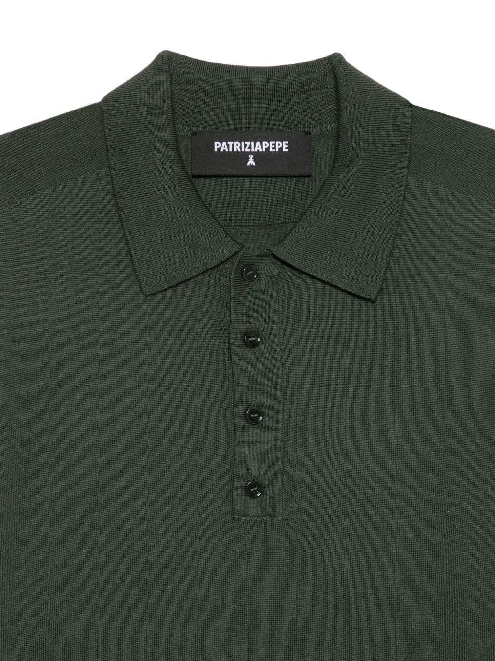 Patrizia Pepe Fijngebreid poloshirt Groen