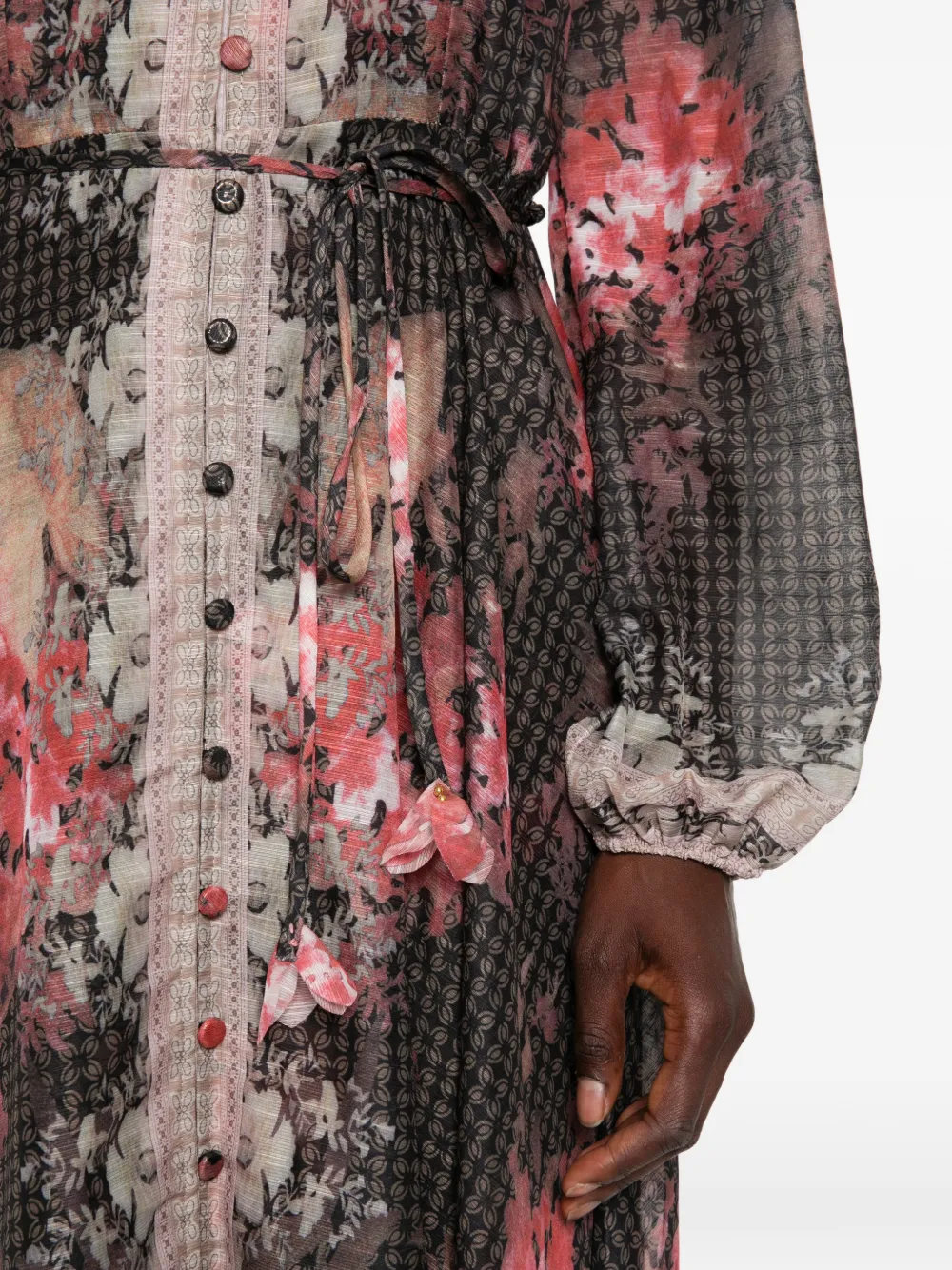 Paper Lace Jurk met bloemenprint Zwart